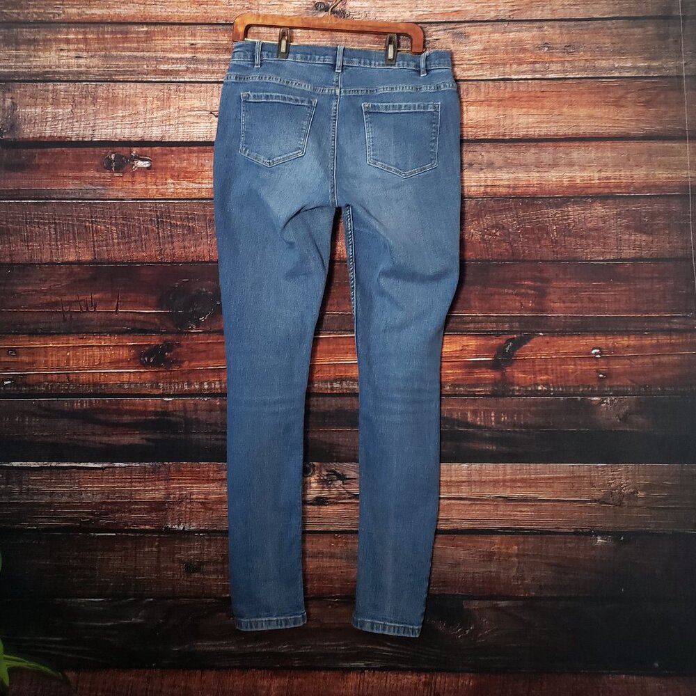 Venus Jeans Size 10 Skinny Mid Rise Blue Denim Stretch - Picture 2 of 10